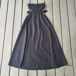 Princess Polly Black Jessia Strapless Cutout Maxi Dress 4US